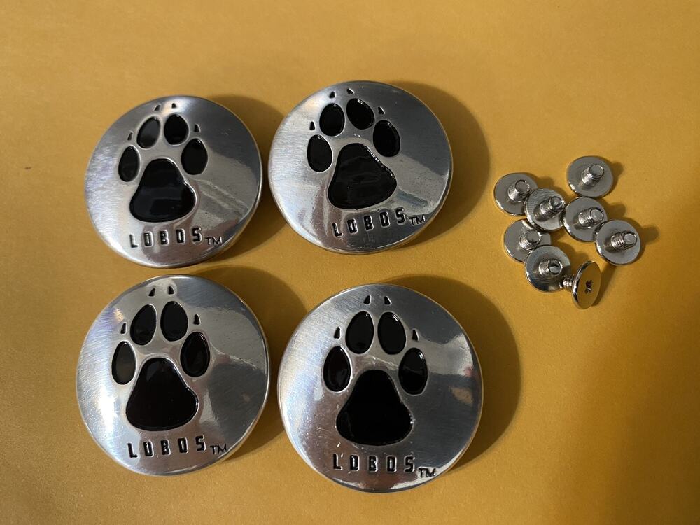 Lot Of 4 New Mexico Lobos Conchos With Screws 1 1/4” Tall And Wide